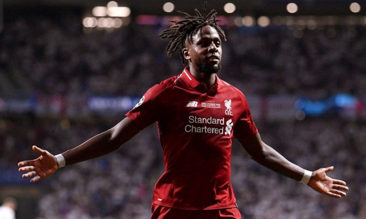 Divock Origi from Kenya on the pitch